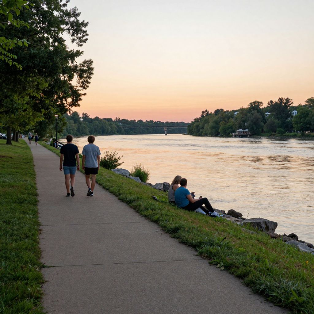 Leisurely Walk Along the Ohio River