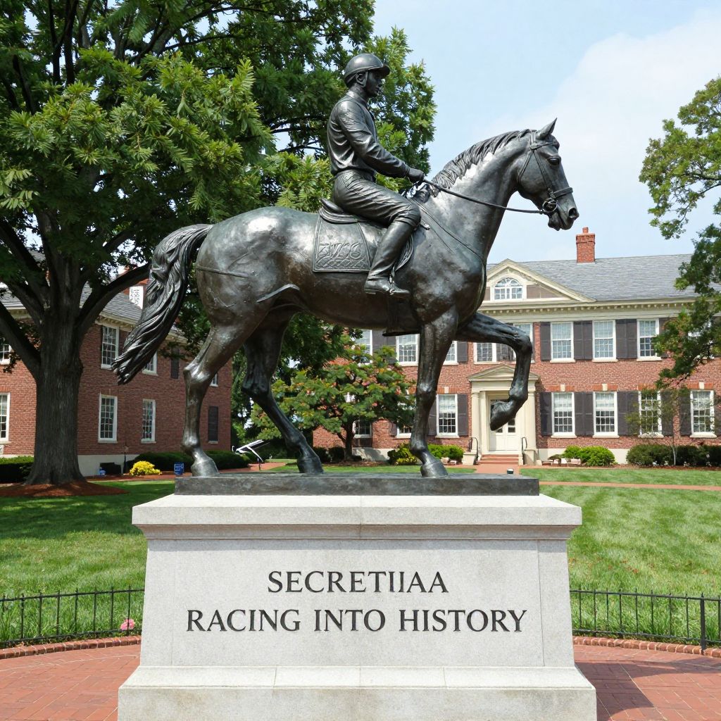 Secretariat Racing Into History Monument