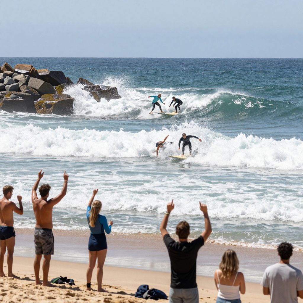 Surfing at The Wall