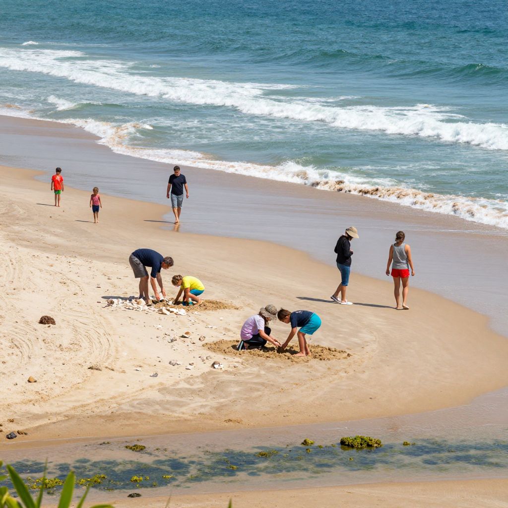 Beachcombing and Clam Digging