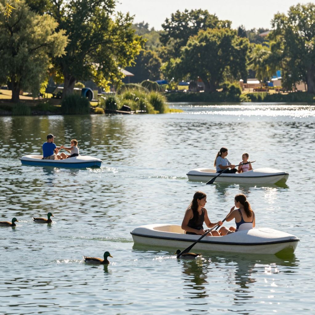 Paddleboats at Lake El Estero