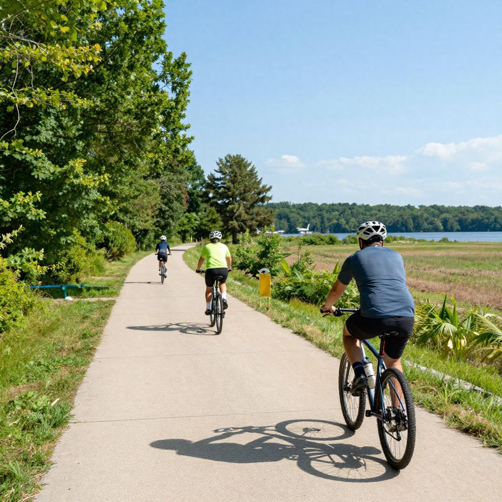 Biking at Canobie Lake Park